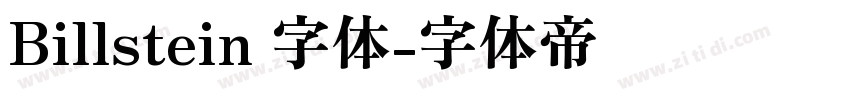 Billstein 字体字体转换